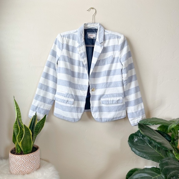 Merona Blue and White Striped Blazer - Picture 1 of 16